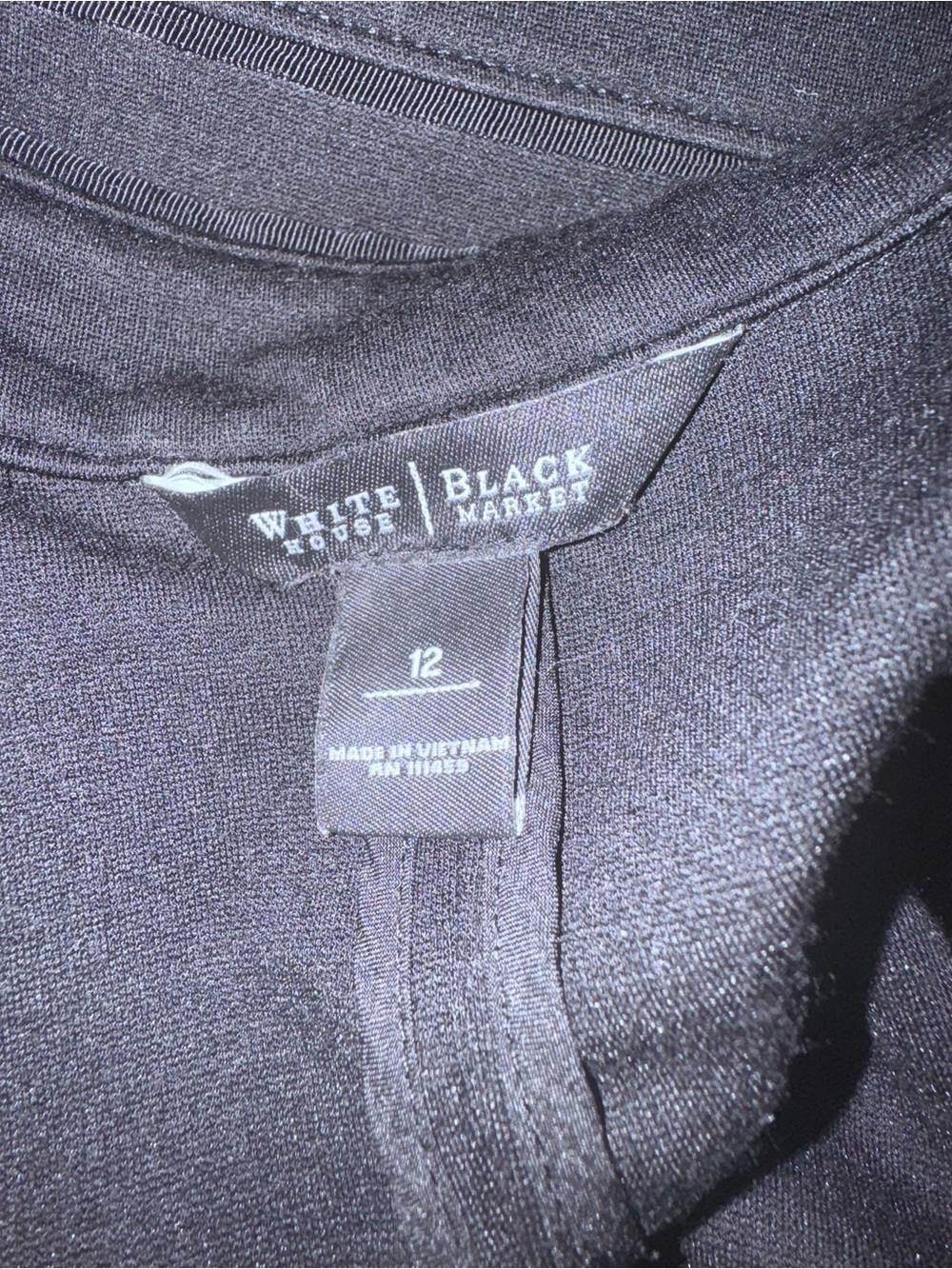 White House Black Market Black Military-Style Peplum Jacket – Size 12 - Picture 3 of 6